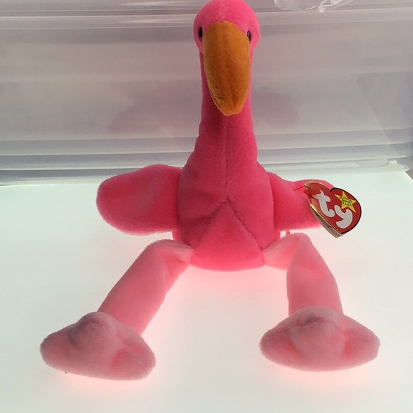 Ty Toys Ty Beanie Baby Babies Pinky Flamingo Pink Bird Poshmark